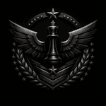 Null Authority crest: a black king with wings